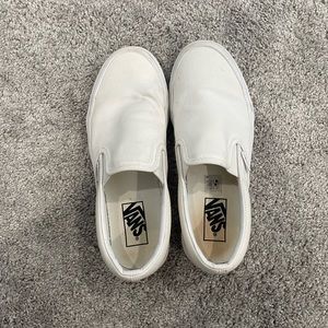 White Slip on Vans